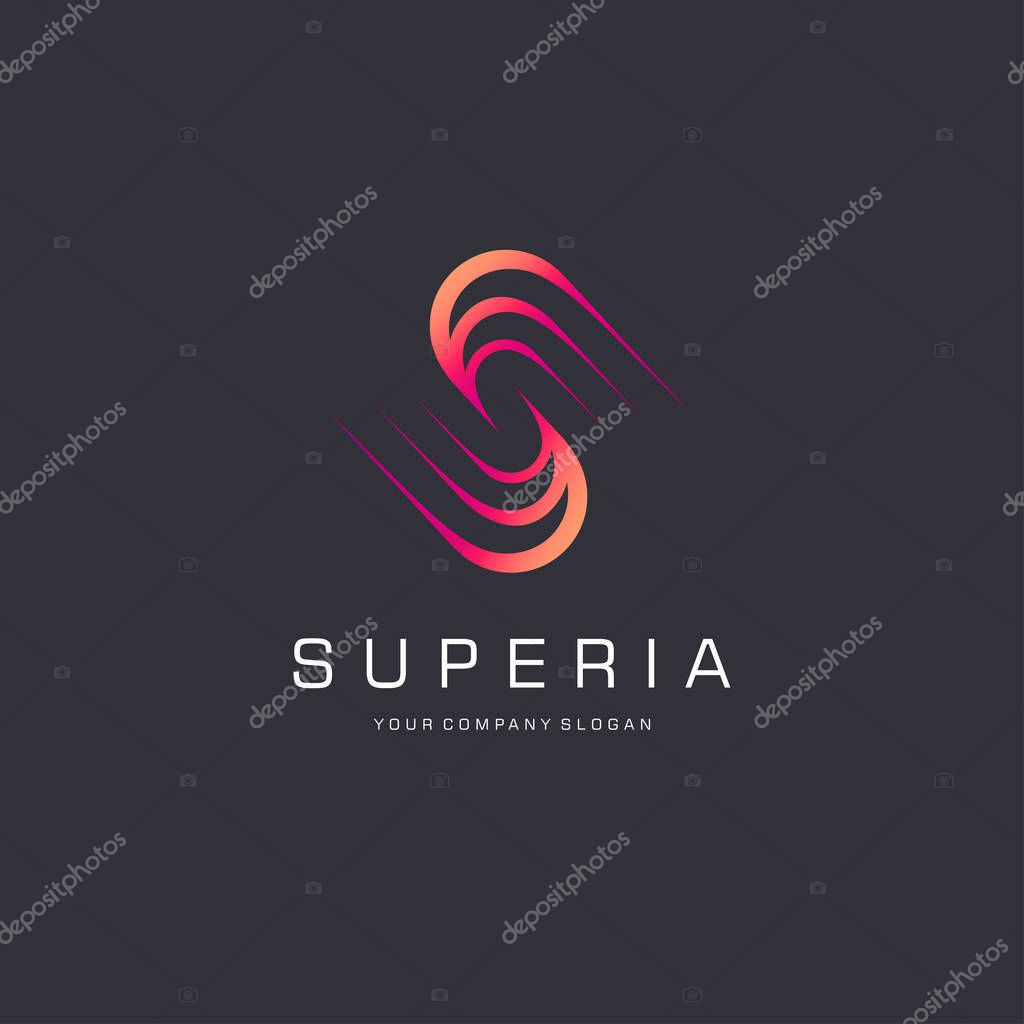 Vector design element for business. Letter S