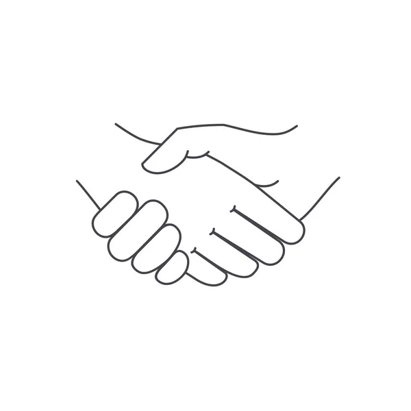 Business Handshake Vector Icon Contract Agreement Stock Vector
