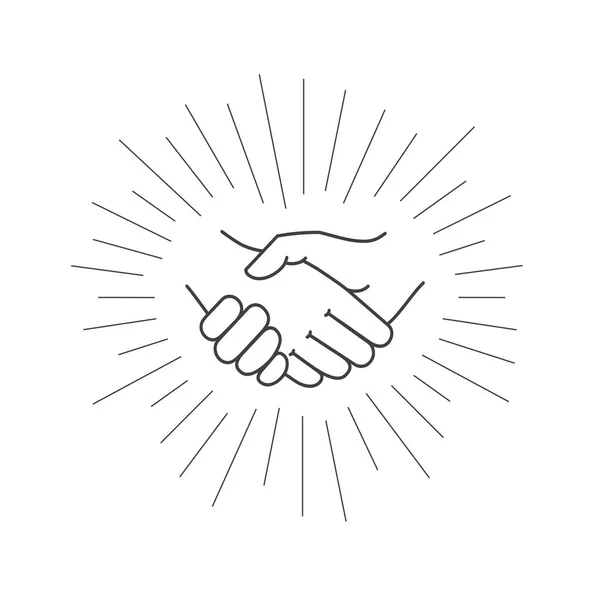 Business Handshake Vector Icon Contract Agreement Vector Graphics