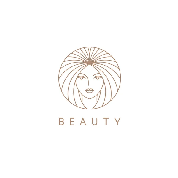 Plantilla Diseño Logotipo Vectorial Para Salón Belleza Peluquería Cosmética — Vector de stock