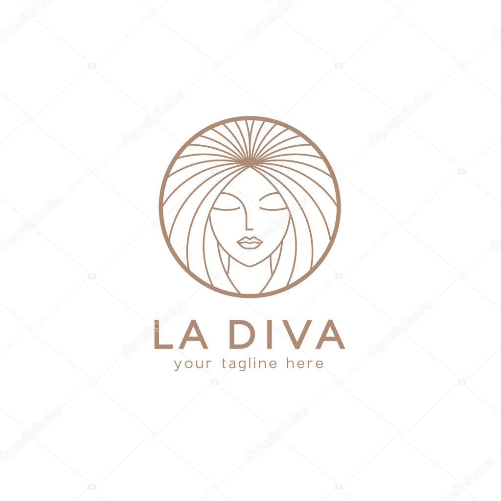 Vector logo design template for beauty salon, hair salon, cosmetic