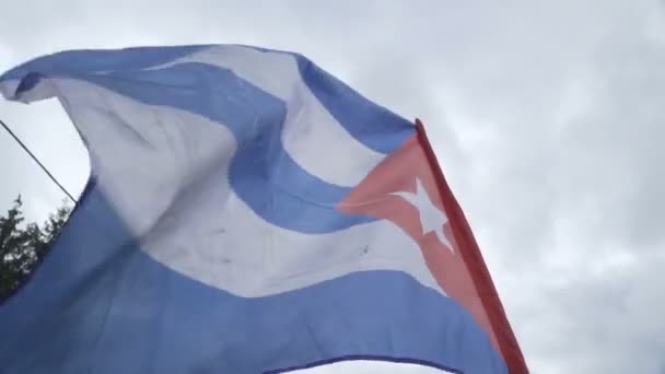 Republikeinse vlag wapperen in de wind — Stockvideo