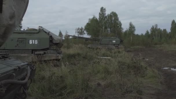 September 24, 2016, Russia, Moscow region, Alabino training ground. Airsoft War game: a day on the armor 9 — Stock video