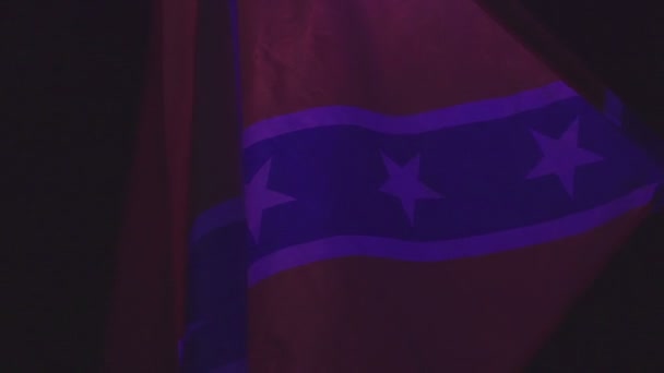 Bandeira confederada voando em um mastro — Vídeo de Stock