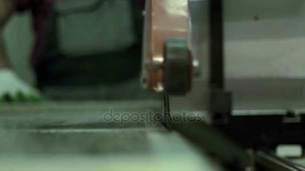 家具厂生产和加工的锯木元素 — 图库视频影像