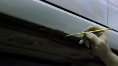 Ana fırça renk tonları eşik beyaz araba