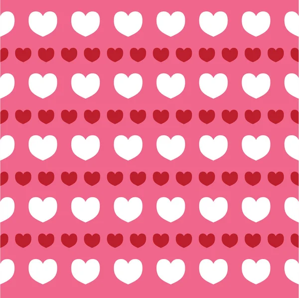Romantische Textur mit Herzen Valentinstag. Muster für Tapeten, Muster, Webseiten-Hintergrund, Oberflächentexturen. Vektorllustration — Stockvektor
