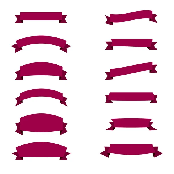 Satz von Vektorbildern Bänder und Bänder in verschiedenen Formaten Größen — Stockvektor