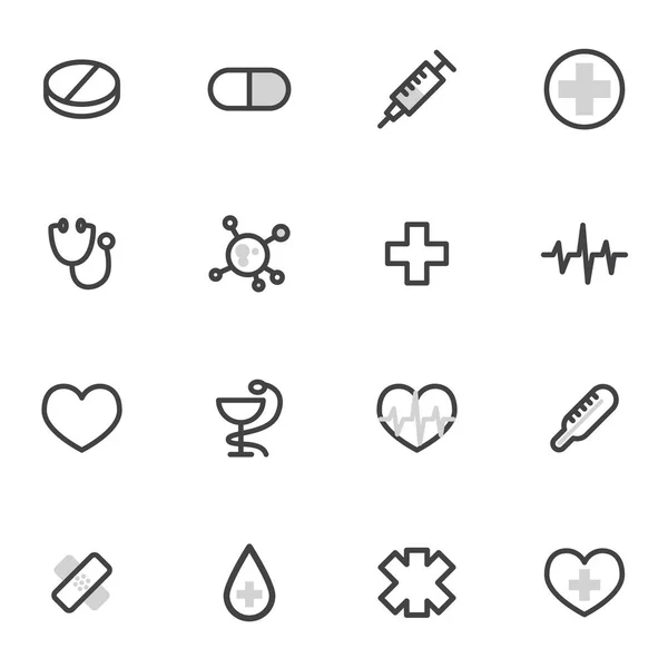 vektör simgeler tıbbi cihazlar ve hafif bir arka plan üzerinde karakter kümesi