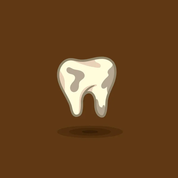 Egy fogat ember fogkő-ra egy befest háttér vektor illusztráció — Stock Vector