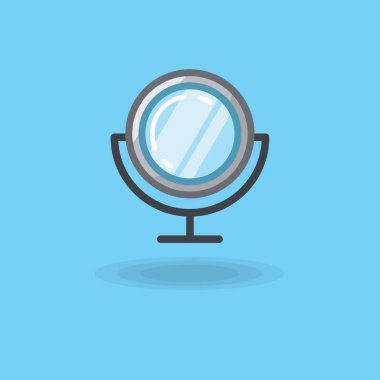 Makyaj aynası izole vektör simgesi