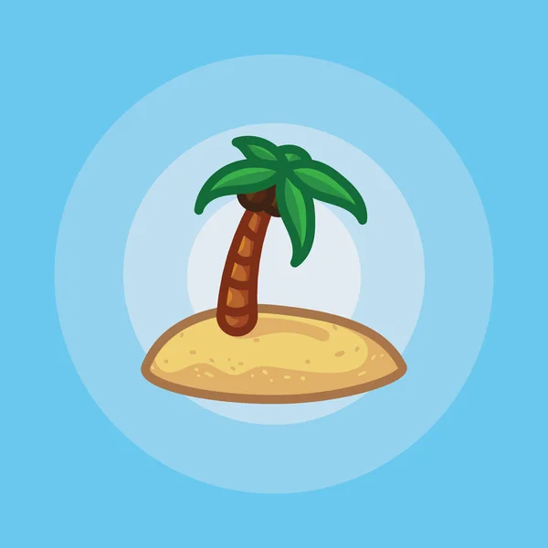 Wektor ikona palmy na plaży w piasku — Wektor stockowy