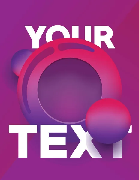 Αφηρημένη μοβ φόντο με ντεγκραντέ κύκλους για εικόνα διάνυσμα πρότυπο κείμενο — Διανυσματικό Αρχείο