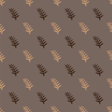 Kahverengi zemin üzerine desen ağaç dalları. Dal ağaç seamless modeli. Bej renkli desen arka plan çıplak dallarında.