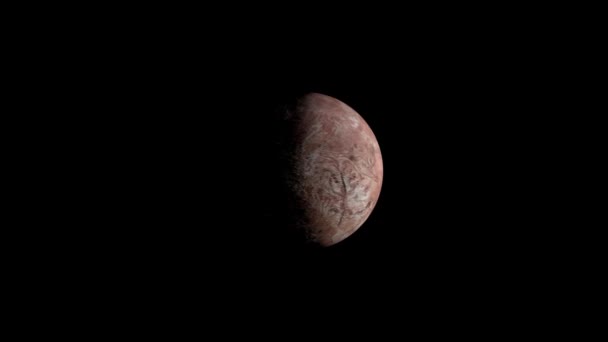 Vista Los Planetas Realistas Marte Venus Júpiter Planetas Ordenación — Vídeo de stock