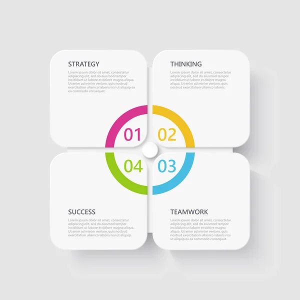 Σύγχρονη Infographic Πρότυπο Βήματα Για Την Επιτυχία Πρότυπο Στοιχείων Business — Διανυσματικό Αρχείο