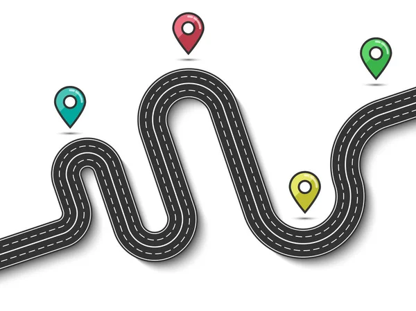 Дорожня Поїздка Маршрут Подорожі Бізнес Подорож Інфографічний Шаблон Плоского Дизайну — стоковий вектор