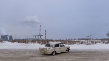 Russia, Novosibirsk - November 30, 2019. Russian low car 