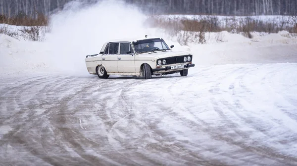 Rússia Novosibirsk Novembro 2019 Carro Velho Russo Vaz Zhiguli Vai — Fotografia de Stock