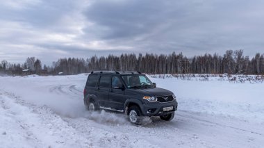Rusya, Novosibirsk-20 Ocak 2020 Rus SUv 