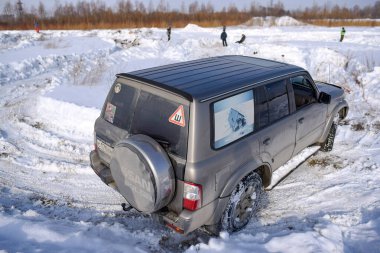 Rusya, Novosibirsk-23 Mart 2020. Off-road SUV 