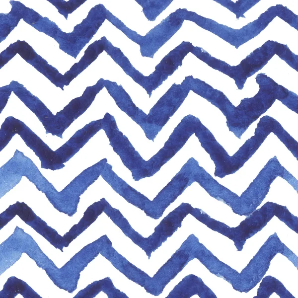 Modrá akvarel zigzag — Stock fotografie