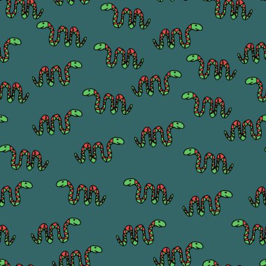 Yılanlı kusursuz vektör deseni 