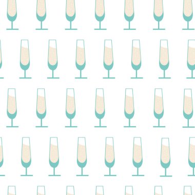 Şampanya ile sorunsuz vektör desen 