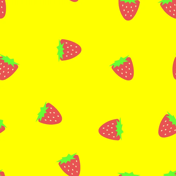 イチゴとシームレスなベクトル パターン — ストックベクタ