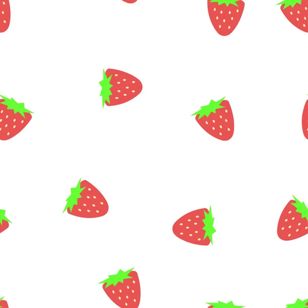イチゴとシームレスなベクトル パターン — ストックベクタ
