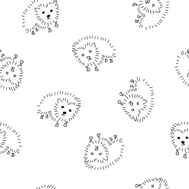 Kirpi yürüme ile sorunsuz vektör desen 