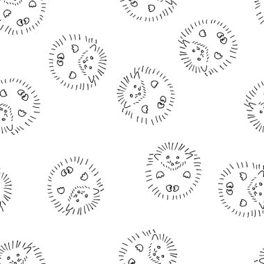 Yalan kirpi ile sorunsuz vektör desen 