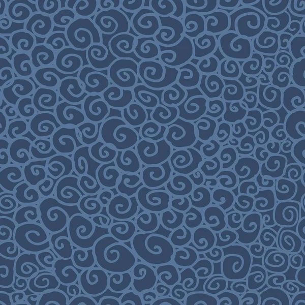 Handgezeichnete Vektor nahtlose Muster mit Wellen. traditionelle japanische Ornamente. — Stockvektor