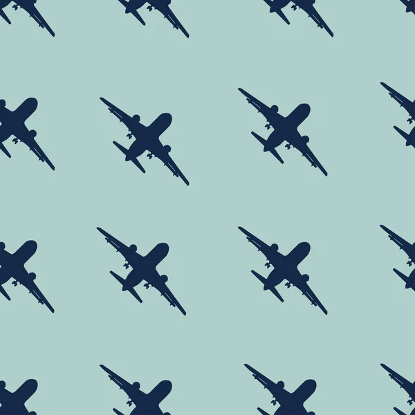 Plane seamless vector pattern. Background with airplane icons. Vector illustration. — Free Stock Photo