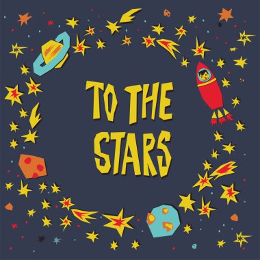 Yıldızlara uzay posteri gönder