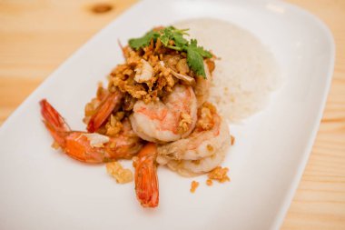 Kızarmış karides sarımsak pirinç, Tayland Gıda