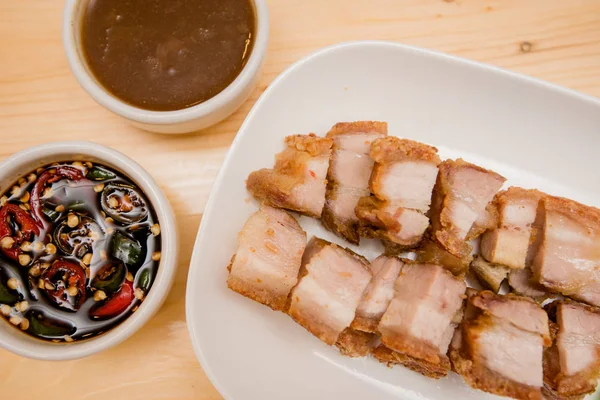 Porc rôti de style Hong Kong, porc rôti, porc croustillant rôti thaïlandais — Photo