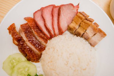 Kızarmış ördek ve pirinç, Tay gıda, Çin yemeği ile Kızartma domuz