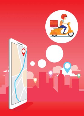 Mobiletle servis sağlayıcı hizmeti arka plan vektörü, mobil uygulama