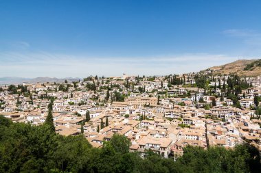 Granada, İspanya - Mayıs 2017: View Granada eski kasabada