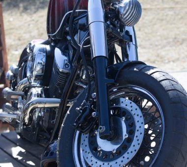 Motosiklet motoru. Krom. Harley davidson.