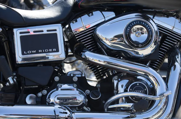 Мотоцикл двигуна. Chrome. Harley davidson. — стокове фото