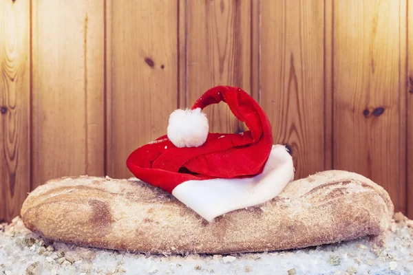 Natal ainda vida decoração no fundo de madeira — Fotografia de Stock