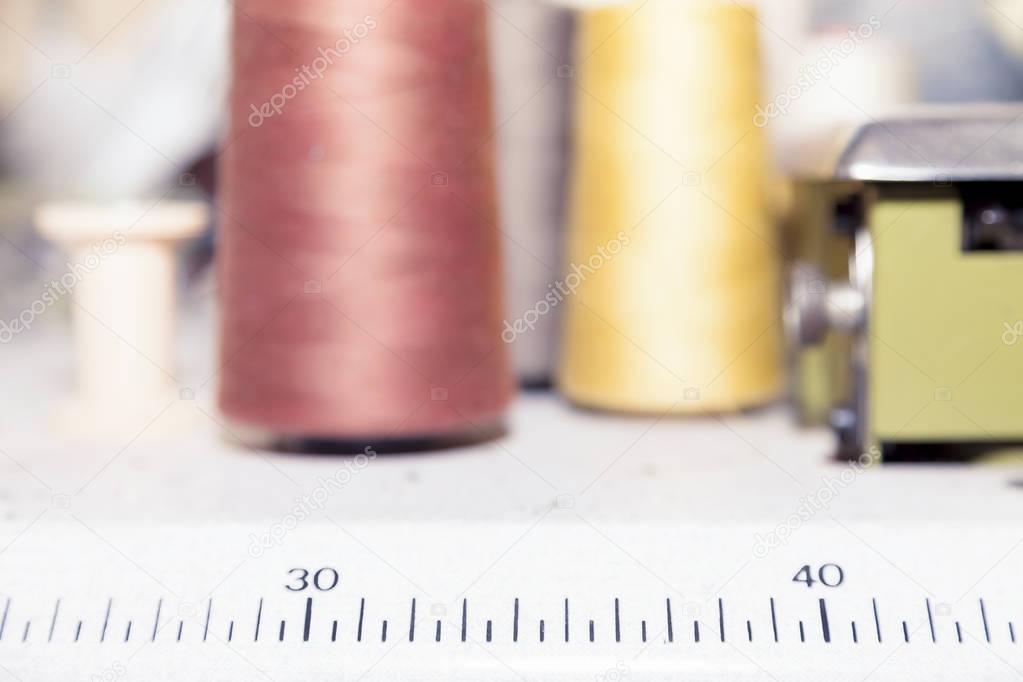 colorful thread spools used in fabric and textile industry