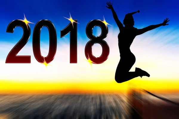 Celebración del Año Nuevo 2018 — Foto de Stock