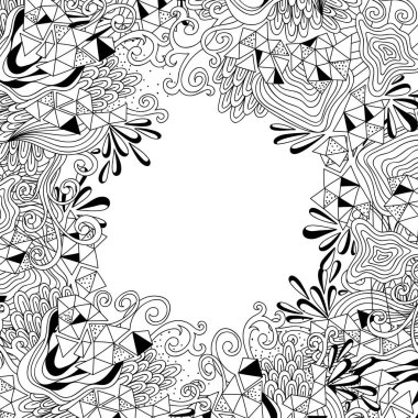 Zentangle tarzı Dekoratif kenarlık