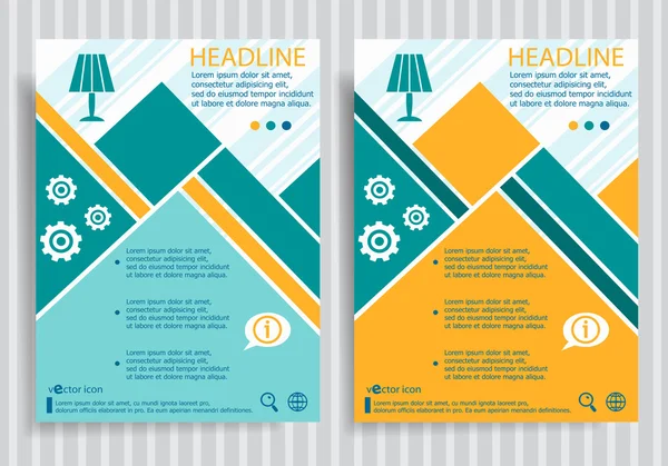 Tafel lamp web symbool op vector brochure flyer ontwerp lay-out tem — Stockvector