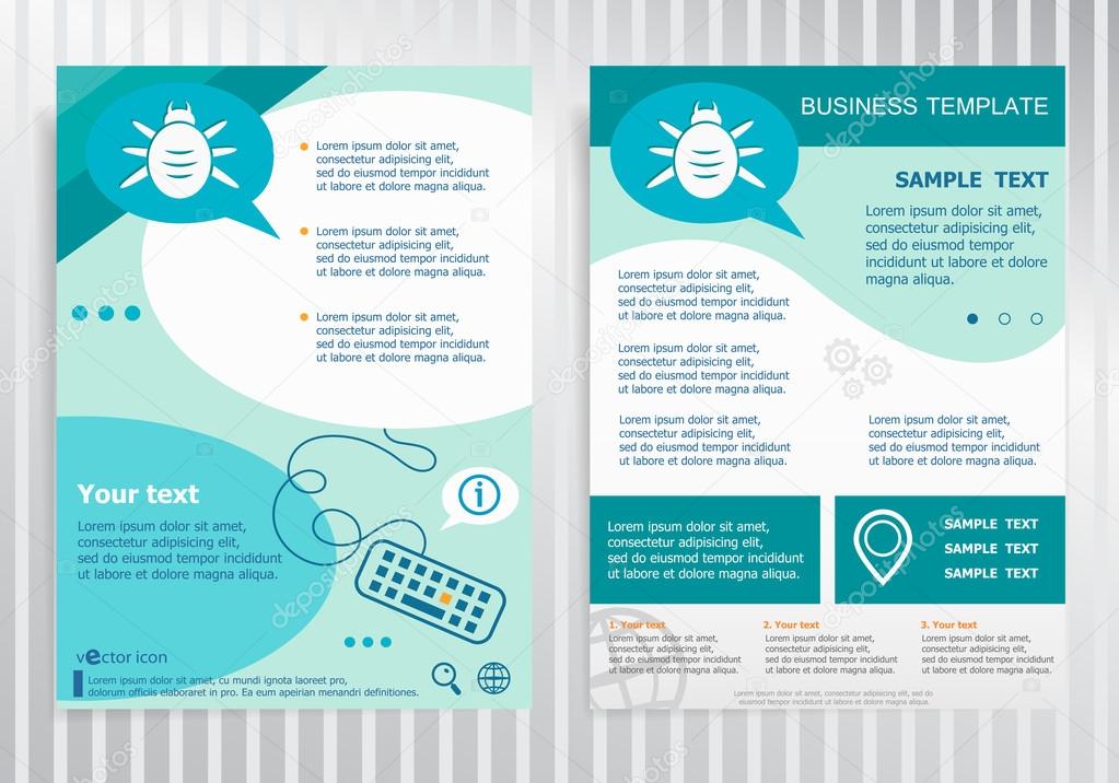 Bug Symbol On Vector Brochure Flyer Design Layout Template Size Premium Vector In Adobe Illustrator Ai Ai Format Encapsulated Postscript Eps Eps Format