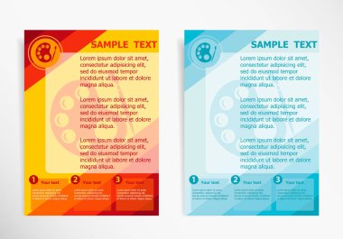 Soyut vektör modern el ilanı, broşür vektör paleti sembolü 