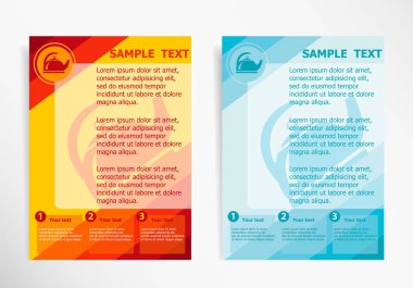 Soyut vektör modern el ilanı, broşür vecto çay makinesi sembolü